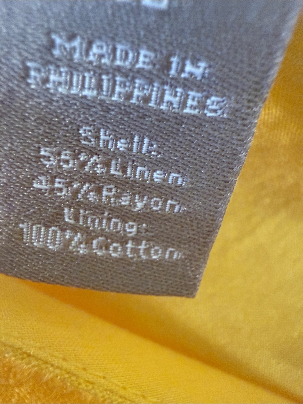 Banana Republic Factory Bright Yellow V-Neck Mini Dress Linen Blend 12 - Picture 7 of 7